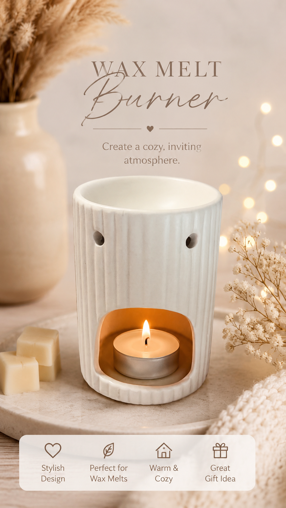 Wax melt burner